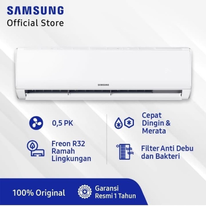 Samsung 1/2 PK AC Split Standard R32 AR05TGHQASINSE AC 0.5 PK