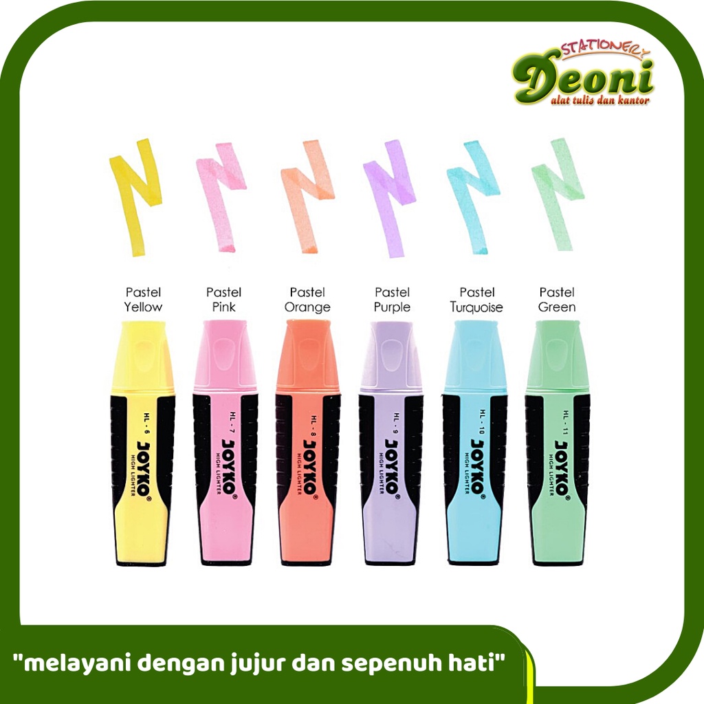 

JOYKO HL Highlighter / Penanda Berwarna Warna Pastel