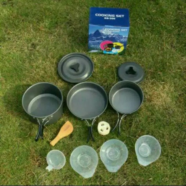 Paket Extra kompit Cooking Set DS300 Kompor Windproof K203 Camping Outdor