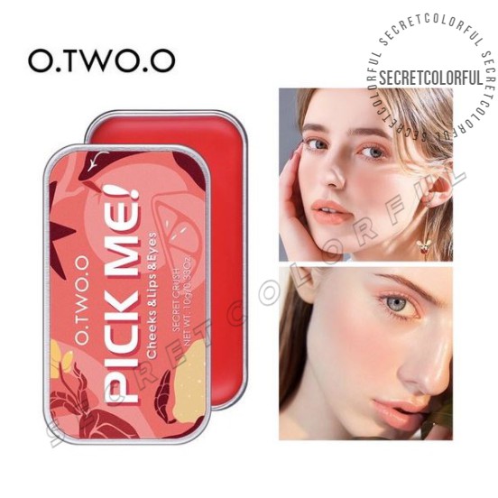 O.TWO.O 3 In 1 Clay Lipstick&amp;Blush&amp;Eyeshadow Waterproof Lipstick Matte Makeup