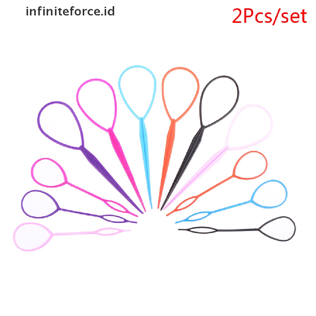 (infiniteforce.id) 2pcs / Set Klip Pembuat Bun / Kepang Rambut Untuk Aksesoris Wanita