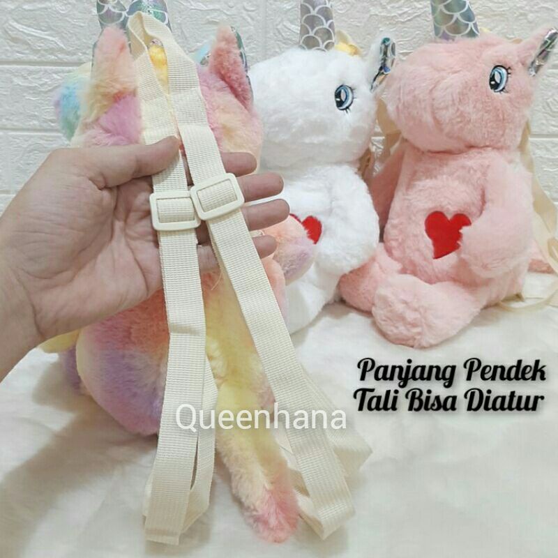 Tas Ransel Boneka  Unicorn Tas Ransel Anak Lucu