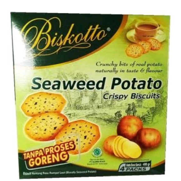 

BISKOTTO seaweed potato crispy biscuit 400gr
