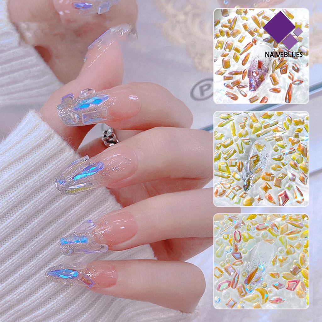 Naiveblue &gt; Hiasan Kuku DIY Ukuran Kecil / Besar Untuk Nail Art