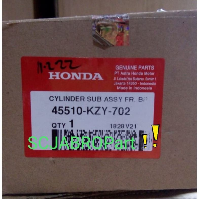 SUB ASSY FR M/C HONDA CB150 VERZA SONIC CBR 150R..45510 KZY 702..ORI AHM THAILAND