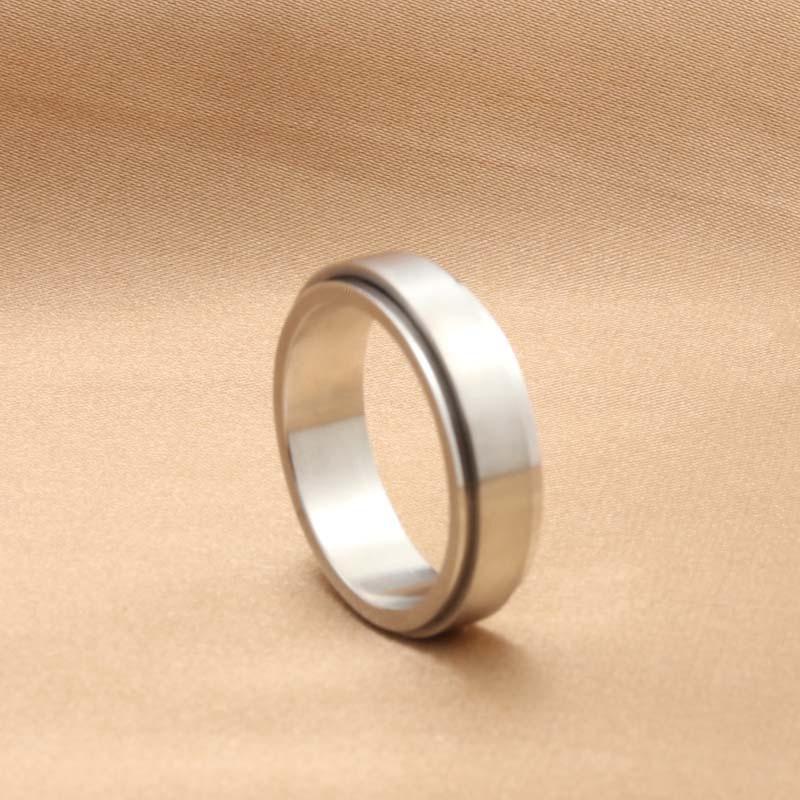 Anxiety Ring Figet Spinner Rings For Women Men Stainless Steel Rotate Freely Spinning Anti Stress Accessories Jewelry Gifts