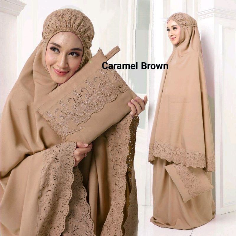 PRIMA MODE - Mukena Dewasa Khadijah Full Bordir Katun PREMIUM