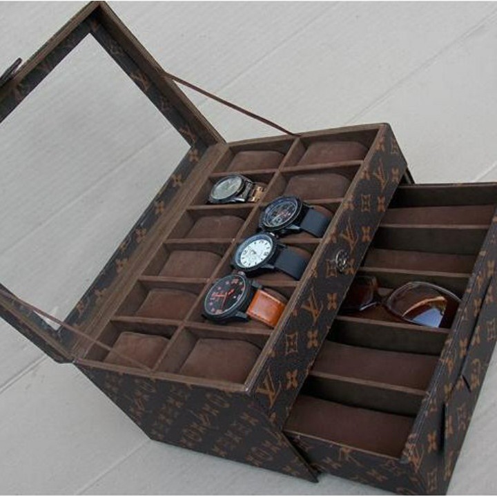 MONO - Box Kotak Jam Tangan Isi 12 Kombinasi Tempat Kacamata / Glasses Box Organizer