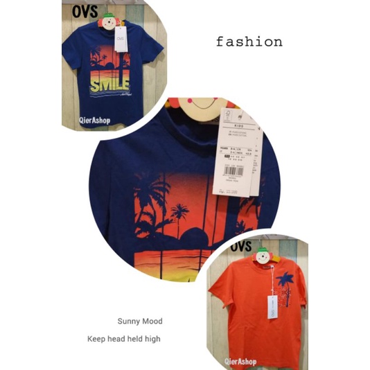 Atasan kaos t-shirt anak laki laki Ovs