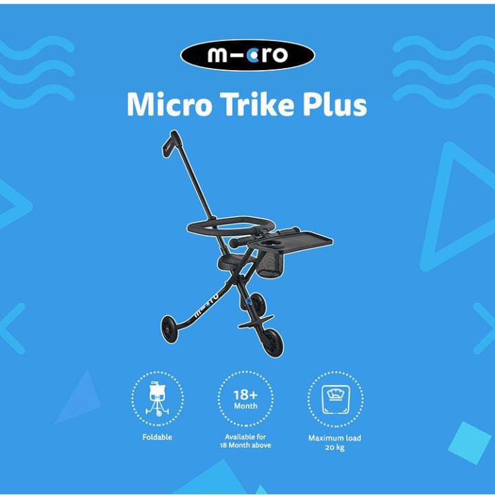 100% ORIGINAL MICRO TRIKE PLUS / MICRO/ SEPEDA/TRIKE/STROLLER/ BARU / ORIGINAL / SEPEDA TRIKE / SEPEDA WITH TABLE MAKAN / MAINAN OUTDOOR / SKUTER / KERETA DORONG / TRAVEL FRIENDLY / TRAVELLING / SEPEDA LIBURAN / SEPEDA ANAK