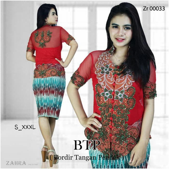 Stelan Kebaya Payet Merah