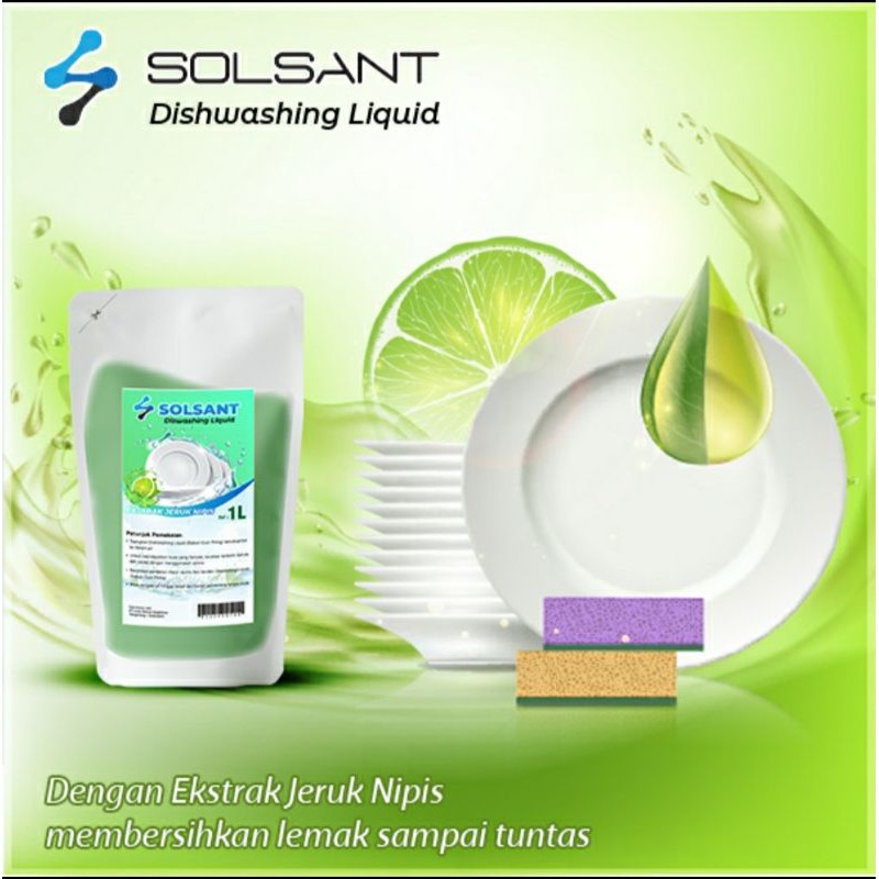 Sabun Cuci Piring DISWASHING LIQUID SOLSANT 1 Liter