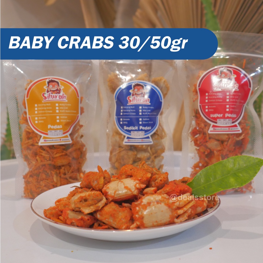 

Baby Crabs Crispy Rajungan Kriuk Kepiting Kriuk Siturah 30/50gr