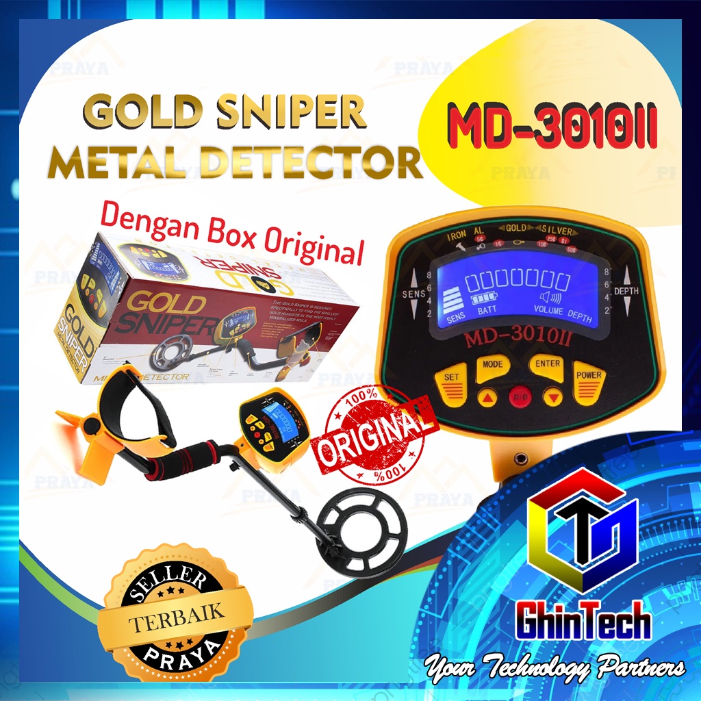 METAL GOLD SNIPER DETECTOR MD3010II DETEKSI LOGAM EMAS PERAK