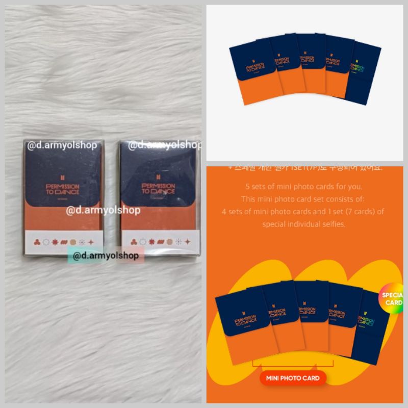 READY STOCK OFFICIAL BTS PTD MINI PHOTOCARD (5SET)