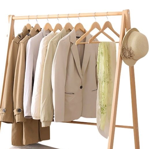 (12 PCS / 1 LUSIN) HANGER KAYU NATURAL KUALITAS PREMIUM / GANTUNGAN BAJU KAYU PREMIUM - DEWASA