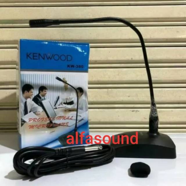 MIC KABEL PODIUM KENWOOD KW 380 MICROPHONE MEJA KENWOOD KW380