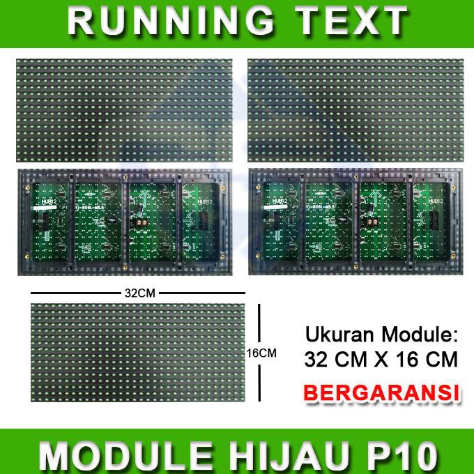 RUNNING TEXT MODUL MERAH / LED / MODUL MERAH RUNNING TEXT - Hijau