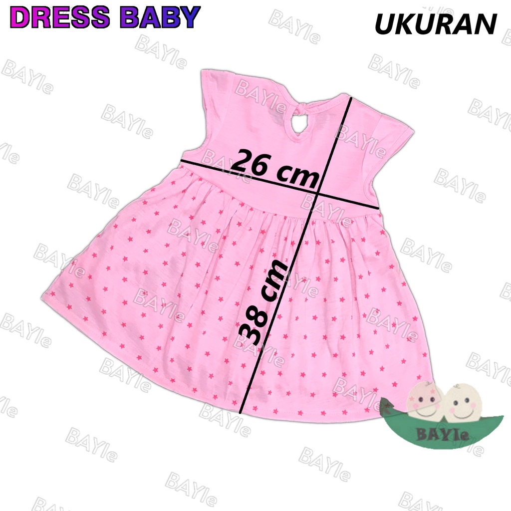 BAYIe - Dress Baju bayi/Anak Perempuan Cewek motif KITTY PLANET KIDS usia 0 -12 bulan / Pakaian anak