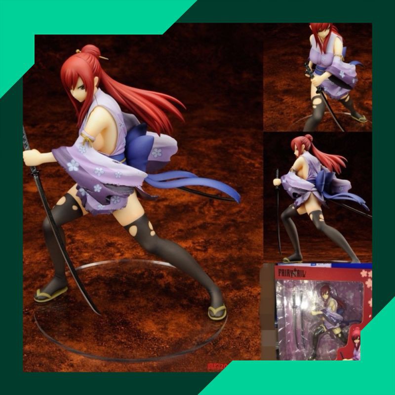 Action Figure Impor Anime 20 Cm Fairy Tail Erza Scarlet 2 Edisi Boneka 1/7 Skala Painted Pvc Sexy Lu