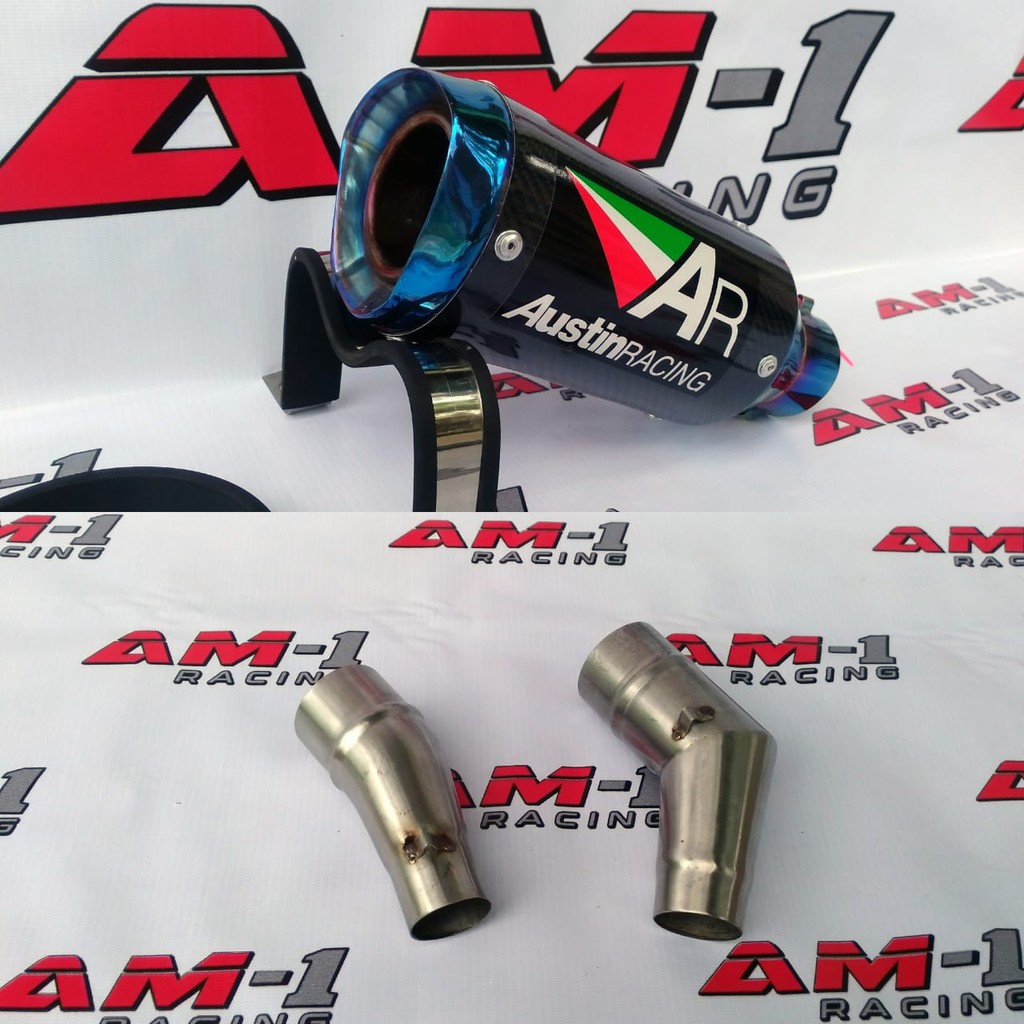 Knalpot Racing Ar Austin GP1R GP1 GP Slip On Ninja 250fi Ninja250 Ninja 250 Fi Karbu SL Mono slip on