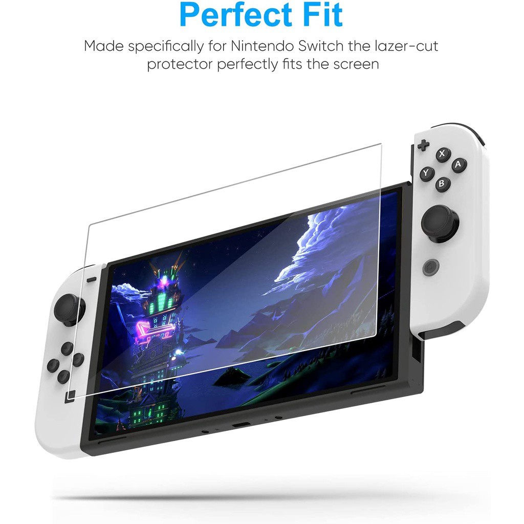 Pelindung Layar 3 Pcs Of Tempered Glass Jari untuk Nintendo Switch OLED