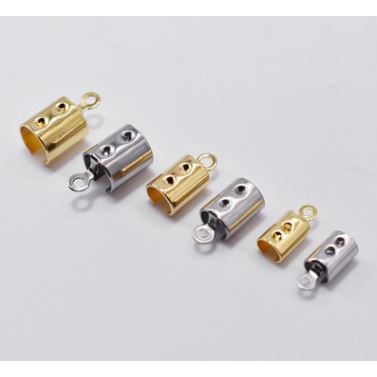 L48 stopper ujung tali stainless steel klip penjepit tali gelang clasp lingkaran