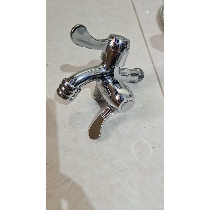 Paket shower tiang set coulomn stainless + kran cabang PROMO TERMURAH
