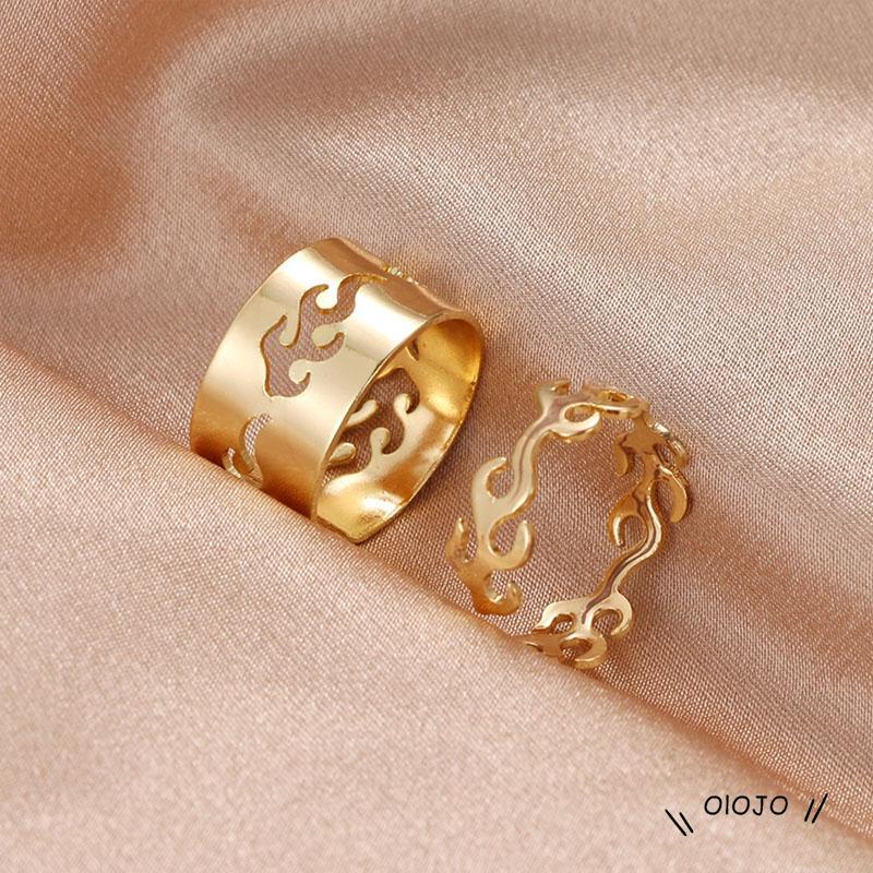 Set Cincin Model Terbuka Bahan Logam Gaya Vintage ol2