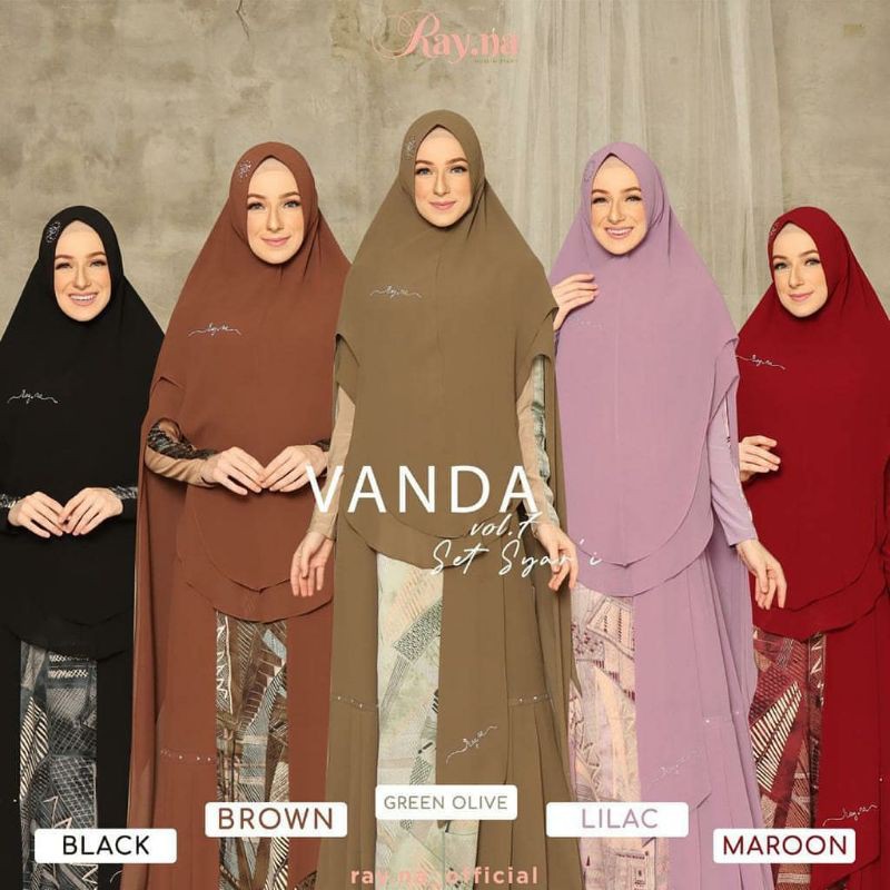 VANDA SET VOL.7 by RAYNA HIJAB ORIGINAL GAMIS HIJAB SYARI SYAR'I BESTSELLER KEKINIAN BEST SELLER