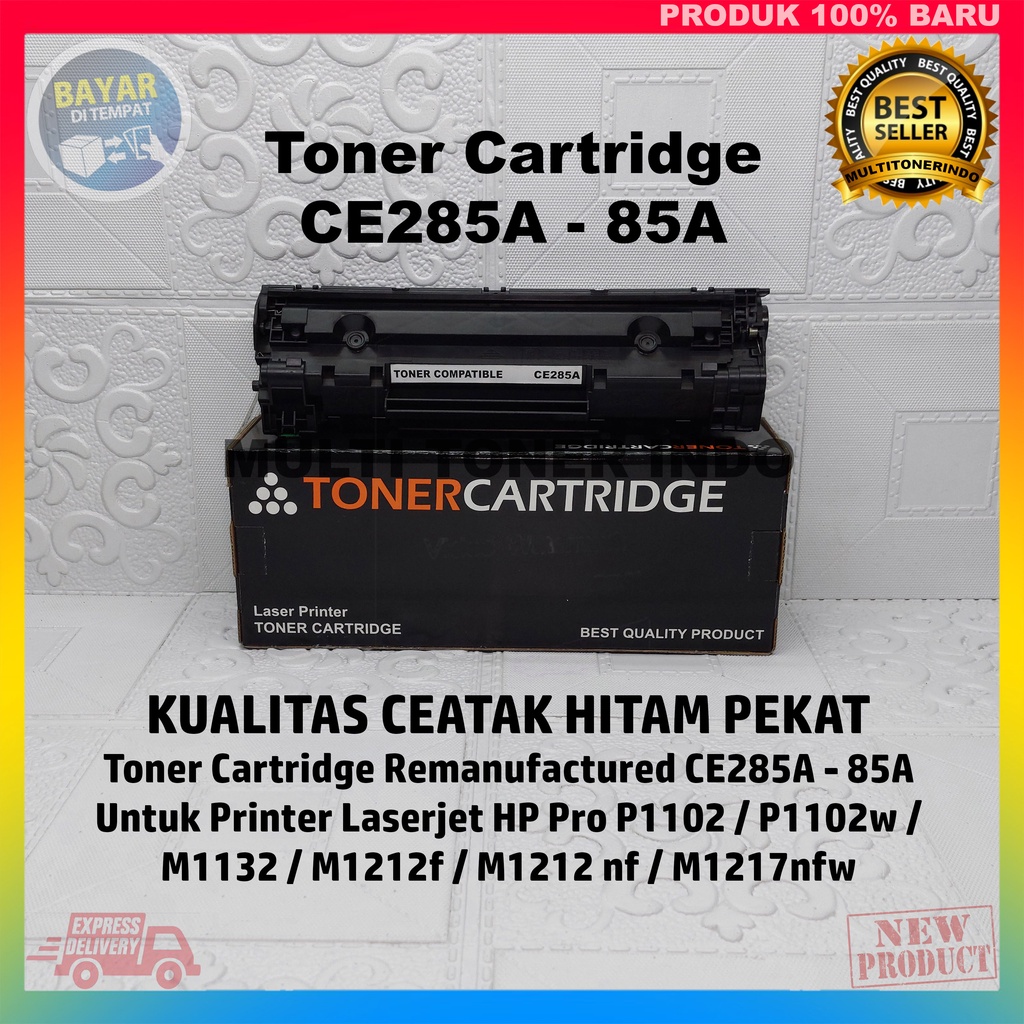 Toner Cartridge Compatible CE285A 85A Untuk Printer Laserjet HP Pro P1102 /Pro P1102w/Pro M1132/Pro 