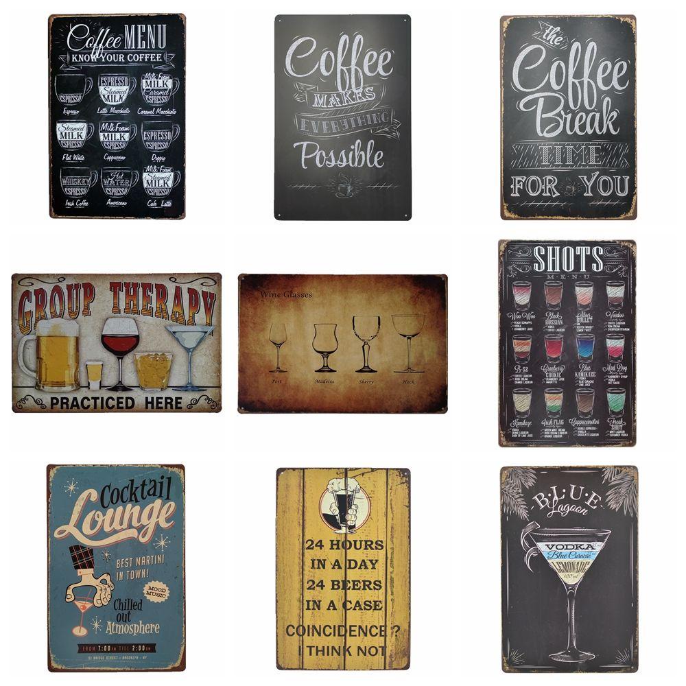 Solighter Vintage Plaque Cafe Rumah Club Bar Wall Art Dekorasi Rumah Pub Metal Tin Plate