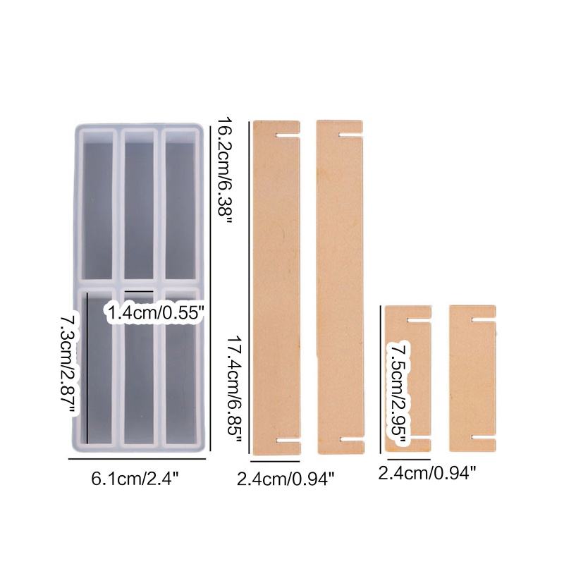Siy Cetakan Epoxy Bentuk Strip Panjang Bahan Silikon Untuk Mainan Edukasi