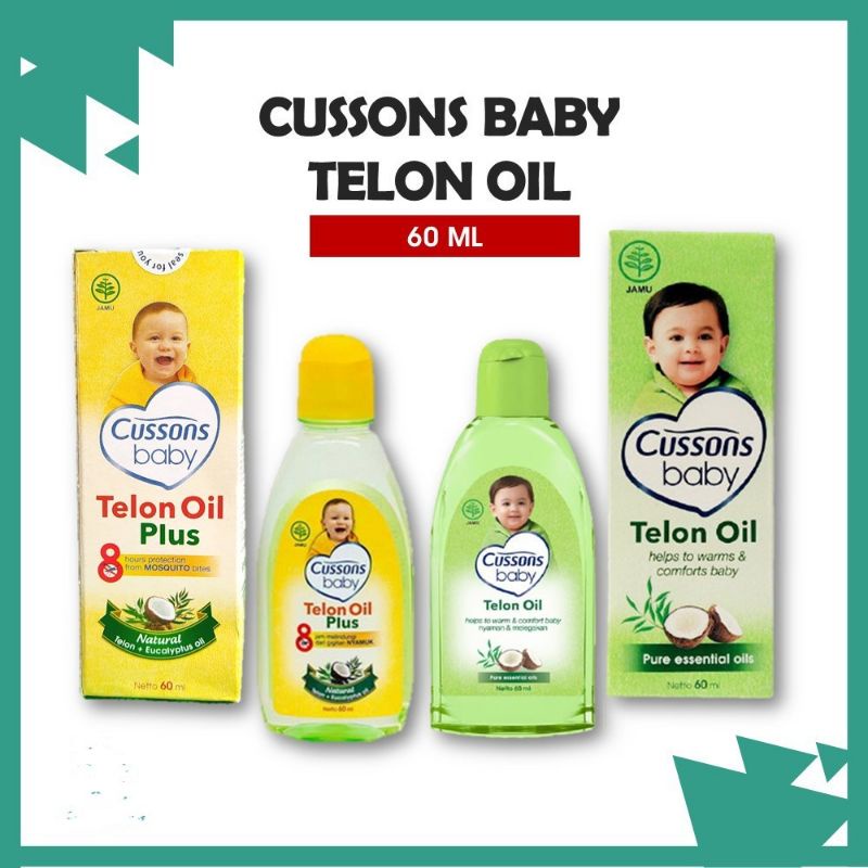 Cussons Baby Telon Oil Plus 60ml &amp; Telon Oil 60ml / Minyak Telon Cussons