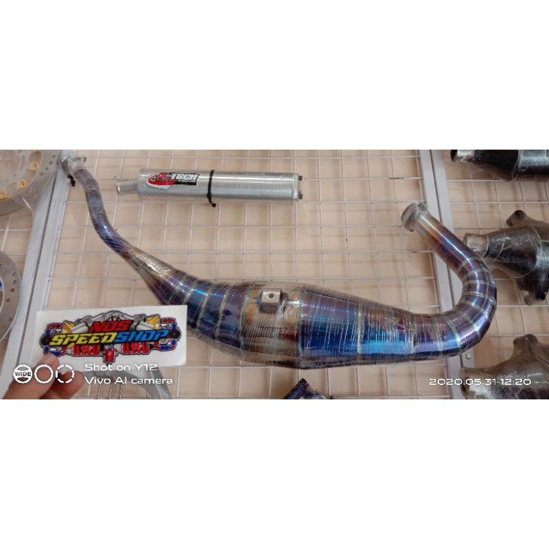 Knalpot AI-TECH Bluemond Type Cobra Selincer Silver Original AI-tech Pnp Ninja R / Rr