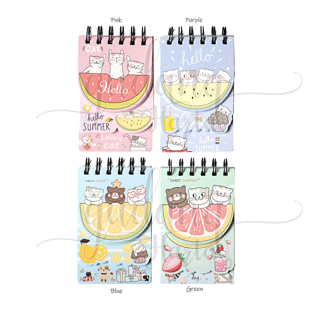 

Notebook Fruity Cat 3 Susun Buku Catatan Unik Notepad GCC 308729