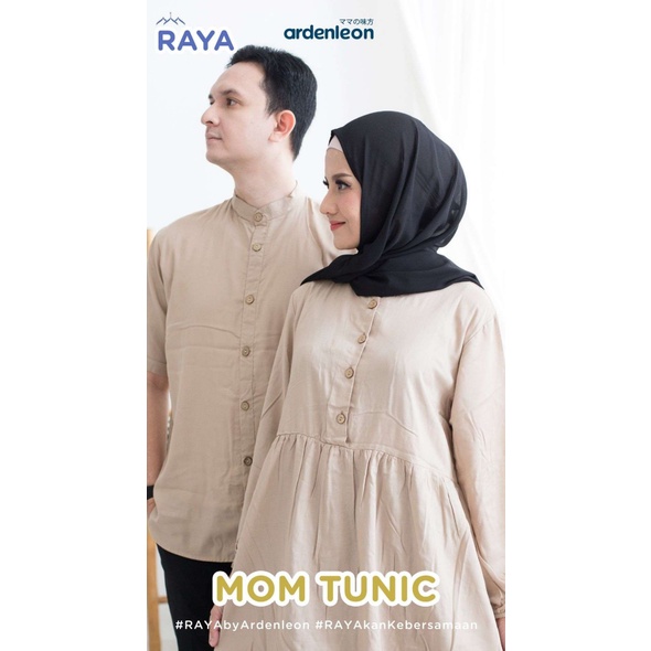 ARDEN LEON Mom Tunik Raya Dress Ibu Tunik Tunic Muslim Dewasa Seragam Muslim Keluarga Series (M-4L) Arden Leon CBKS