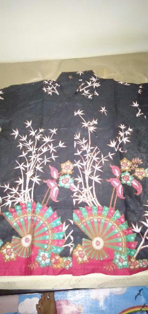 Risna Batik Hrb26 Kenongo Kemeja Hem Pendek Padi Pekalongan M L Xl Murah Keren Batik Pria Wajik Biru