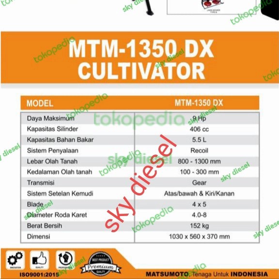 BIG SALE 12 12         cultivator MATSUMOTO MTM 1350DX/traktor mini MTM1350DX *DIESEL SOLAR*