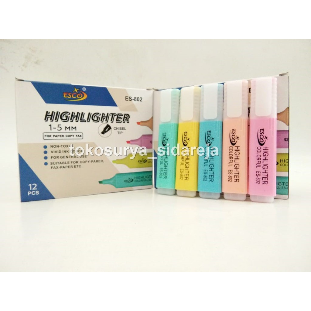 

(TERMURAH) STABILO MONTANA / HIGHLIGHTER ESCO WARNA ORIGINAL (SATUAN) / STABILO ESCO