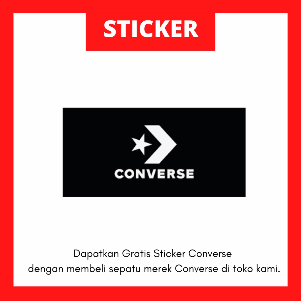 KAOS KAKI + TALI SEPATU + BUBBLE WARP + STICKER + BOX CONVERSE