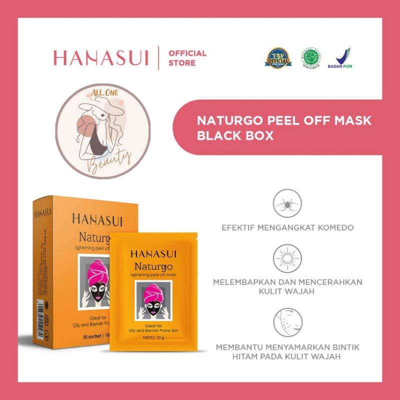 Jual HANASUI | NATURGO Lightening Peel Off Mask Box | Shopee Indonesia