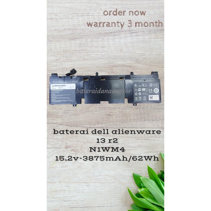 Baterai Dell Alienware 13 R2 N1WM4 Original