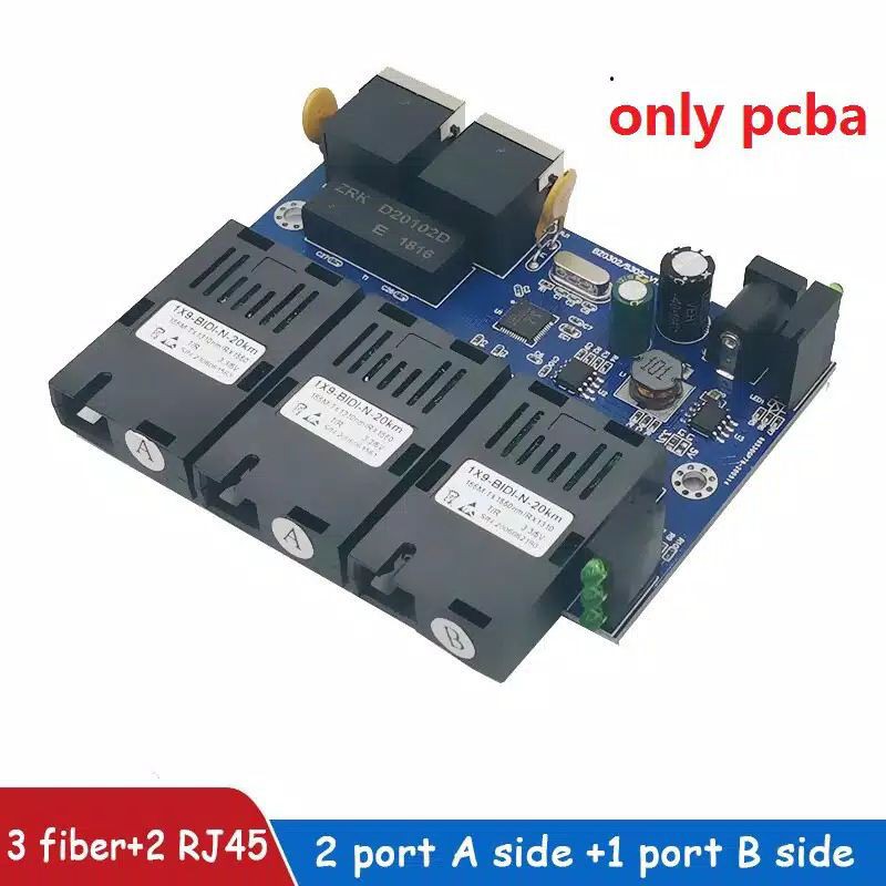 media konverter 3 fo 2 lan rj45