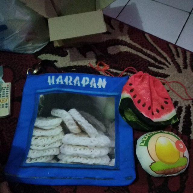 Tas Kaleng Kerupuk Biru Harapan