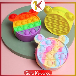 Jual SK-A17 Tempat Pensil Pop It 2IN1 Mainan Pop It Rainbow dan Kotak