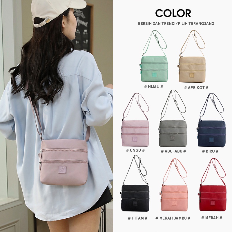 Hathin muii COLORFUL FOX 0431 Tas Selempang Wanita Sling Bag Wanita Shoulder Bag Wanita Korea fashion