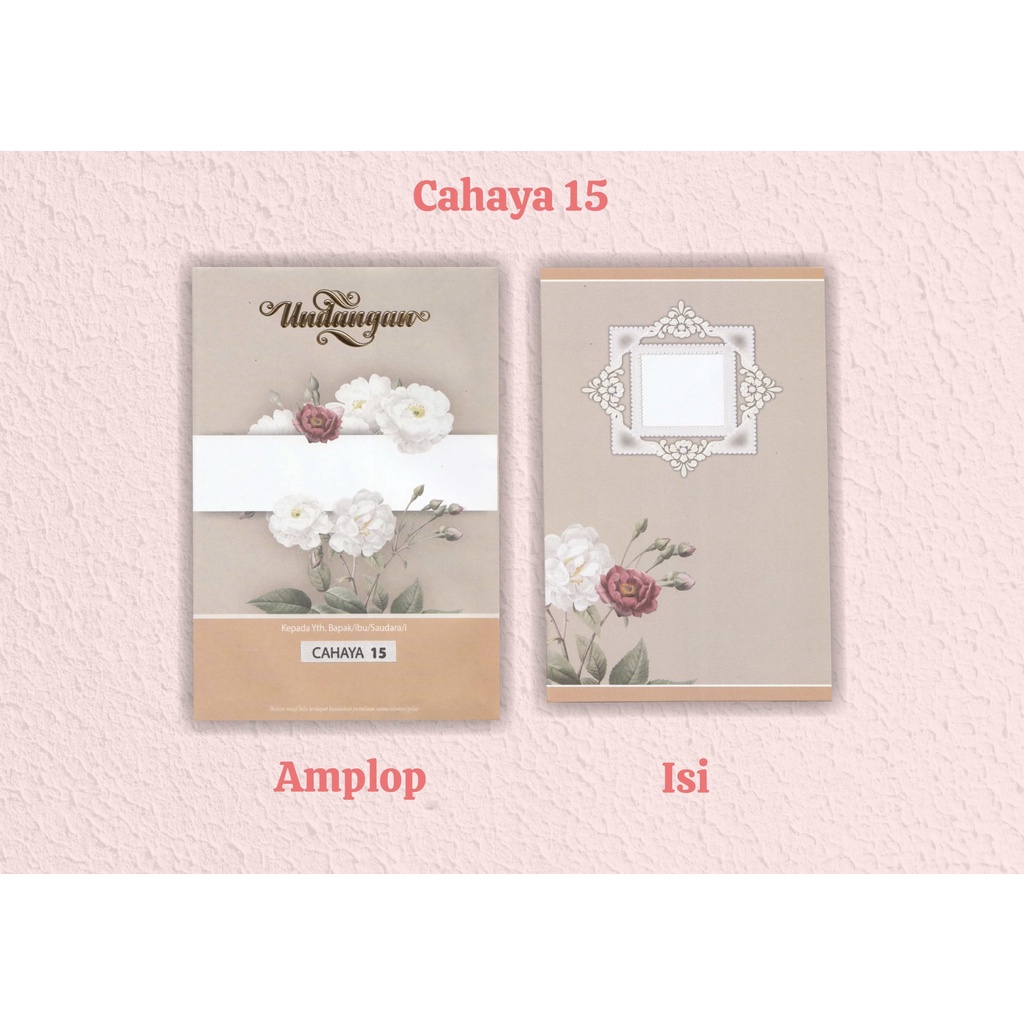 Cetak Undangan Pernikahan Mewah dan Elegan Model Amplop + Isi - Cahaya