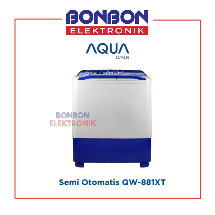AQUA Mesin Cuci 2 Tabung 8KG QW-881XT / QW 881 XT / QW881XT