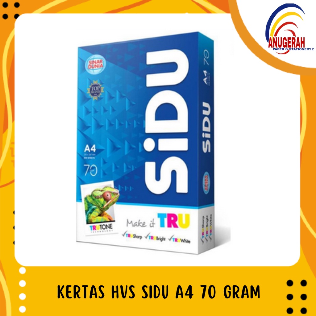 

KERTAS HVS SIDU / SINAR DUNIA A4 70 GR MURAH (RIM)